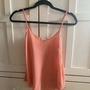 100% Silk Coral Aritzia Tank Top